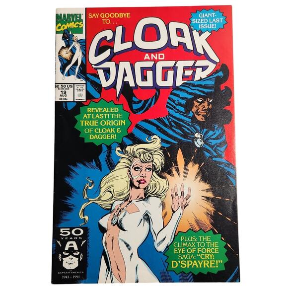 Marvel Comics Cloak And Dagger Giant Sized Last Issue! 1991 VG Pre-owned - Picture 1 of 5